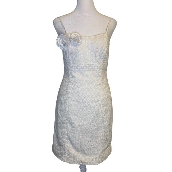 Lilly Pulitzer Liz white eyelet mini dress size 0 NWT - Picture 1 of 15
